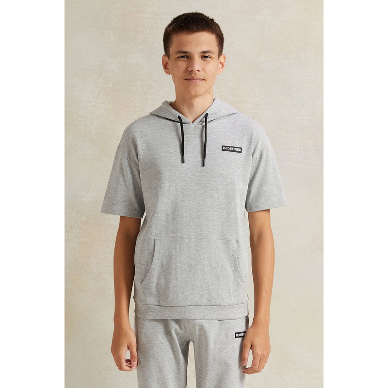 Senior Boys Grey Hooded Sweatshirt