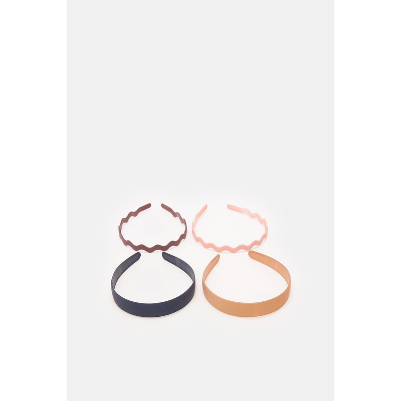 Women Assorted Textured Headband Set (4 Piece)