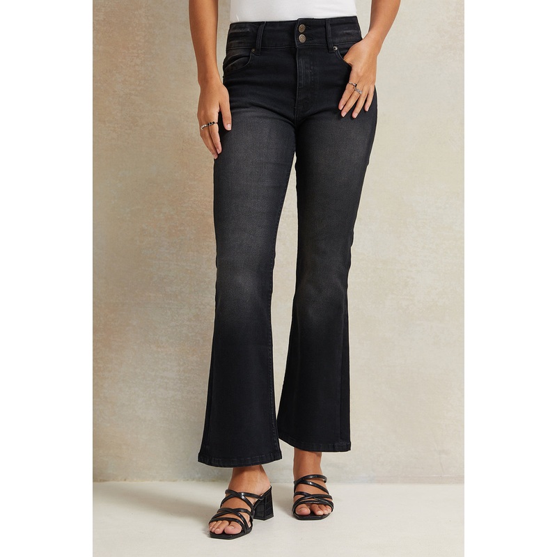 Women Black Flared Jeans|UK8|UK10|UK12|UK14|UK16|UK18