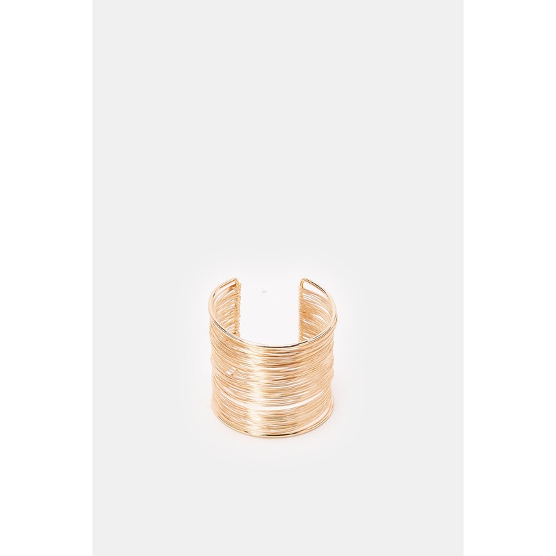 Women Gold Embellished Cuff Bracelet