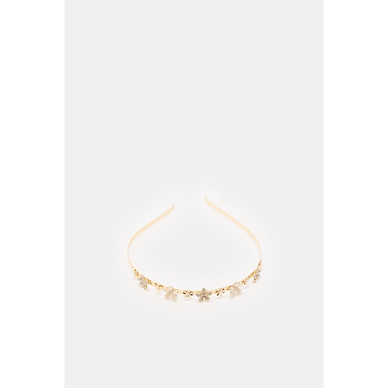 Women Gold Floral Headband