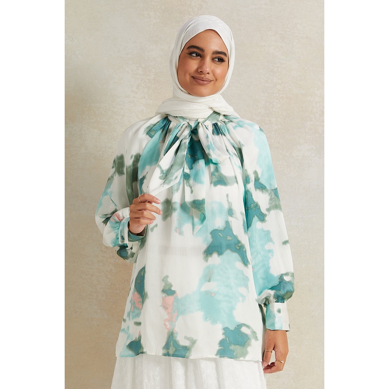 Women Green Printed Blouse|UK8|UK10|UK12|UK14|UK16|UK18