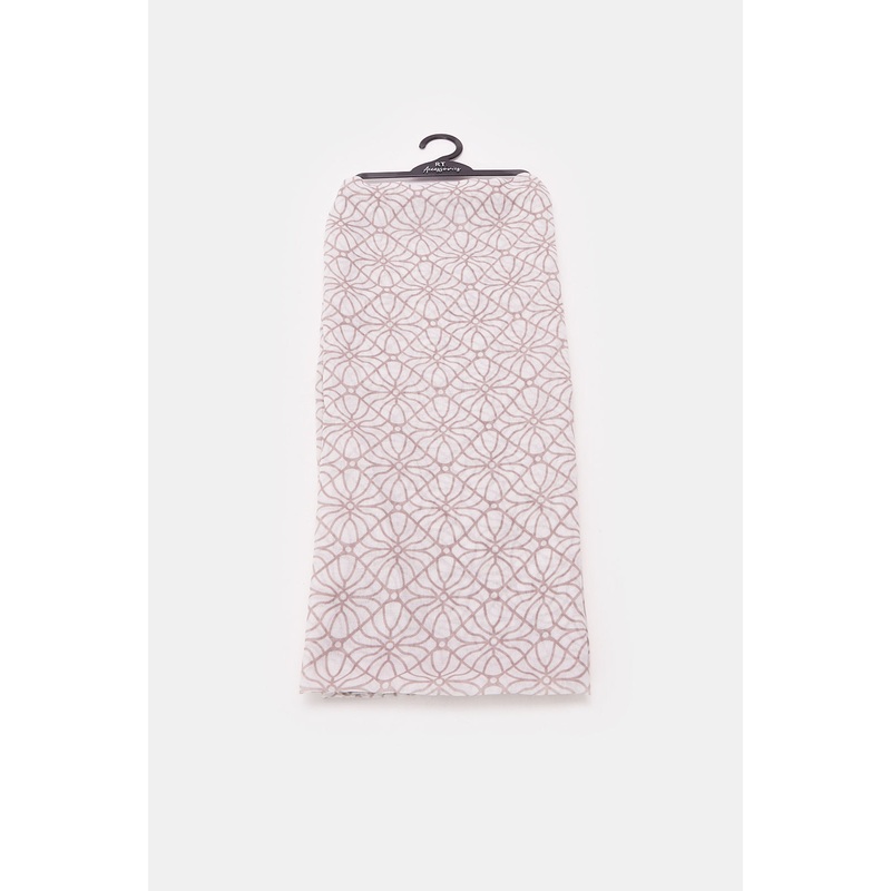 Women Ivory And Pink Printed Scarf