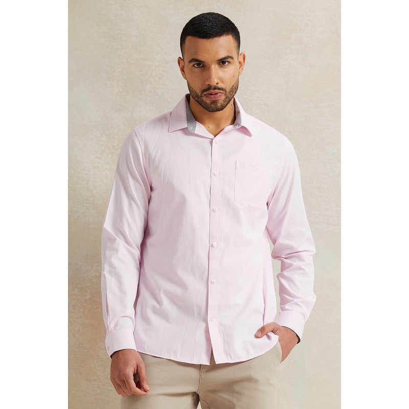 Men Pink Striped Shirt|Small|Medium|Large|X-Large|XX-Large