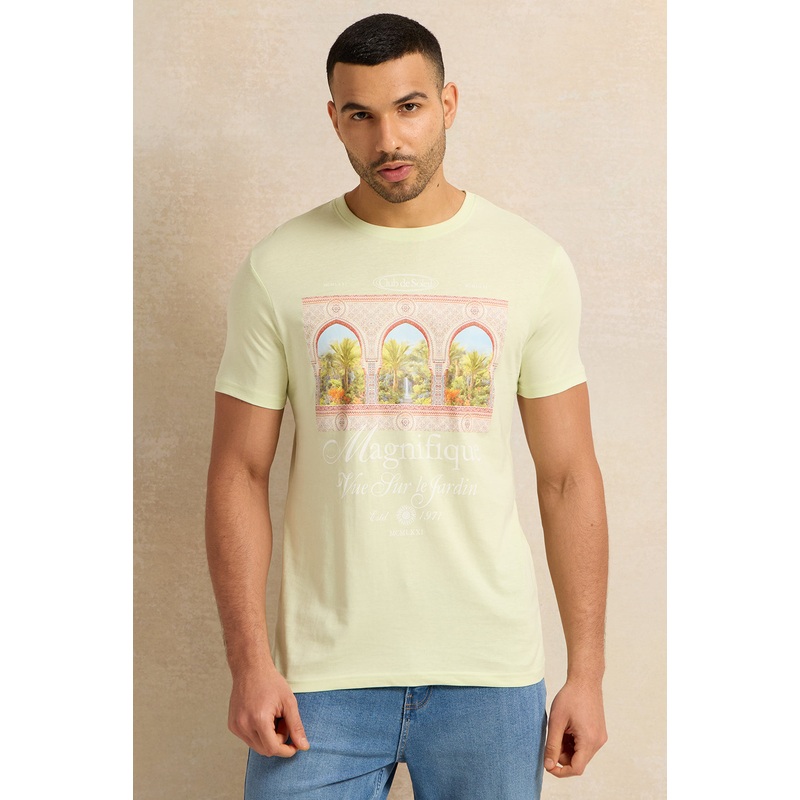 Men Yellow Printed T-Shirt|Small|Medium|Large|X-Large|XX-Large