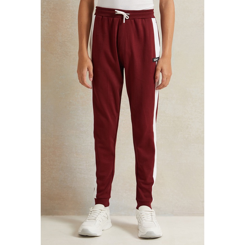 Senior Boys Burgundy And White Jogger