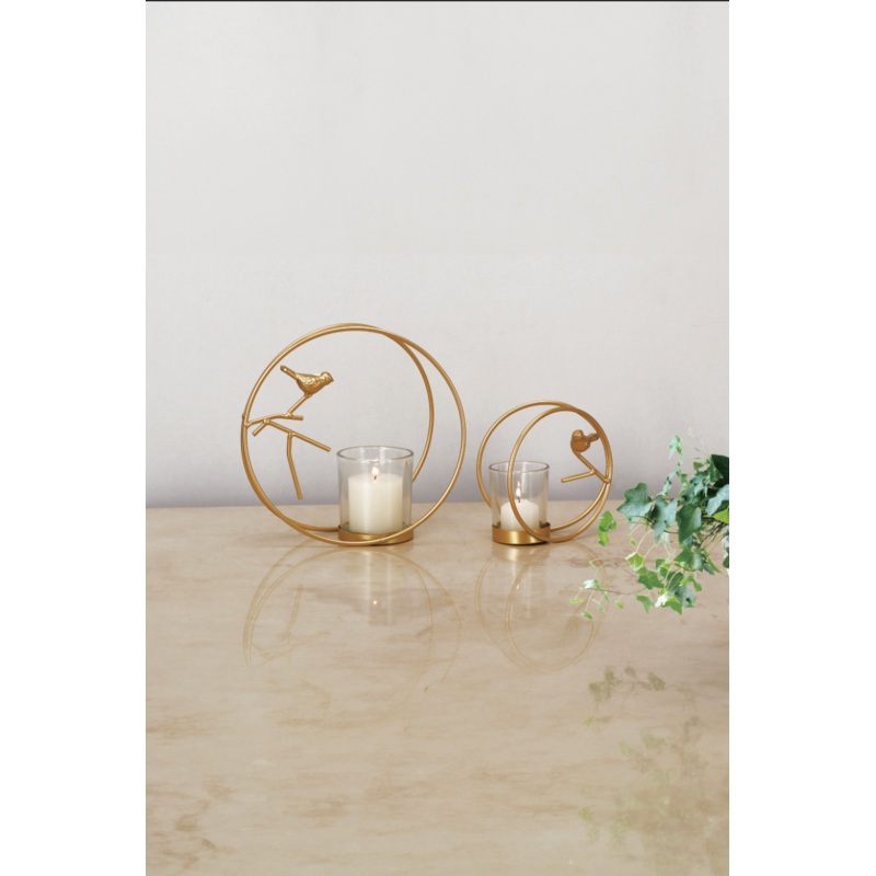 Gold Candle Holder Set (Pack of 2)