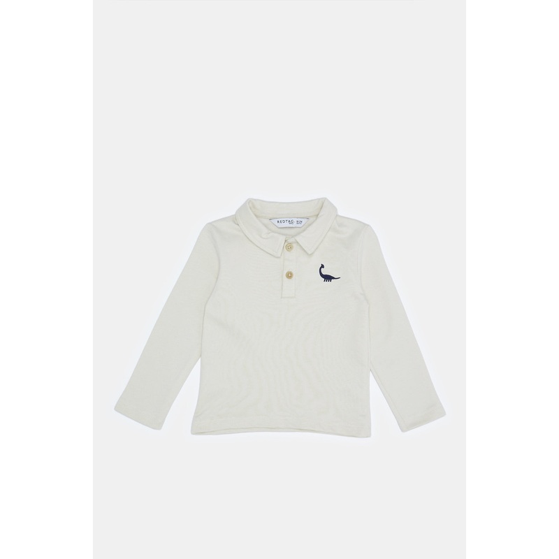 Infant Boys Cream Polo T-Shirt