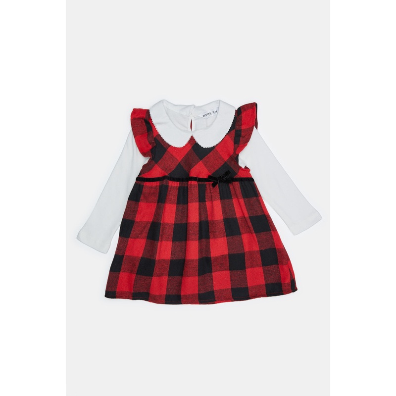 Infant Girls Red Checkered Dress