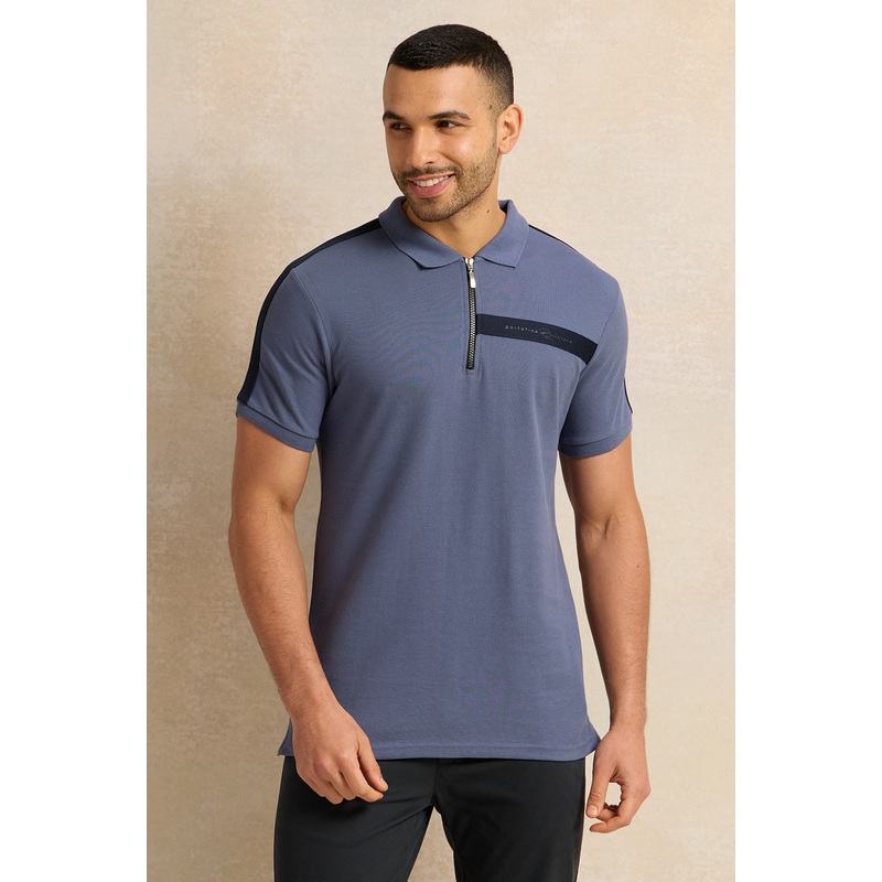 Men Blue Solid Polo Shirt|Small|Medium|Large|X-Large|XX-Large