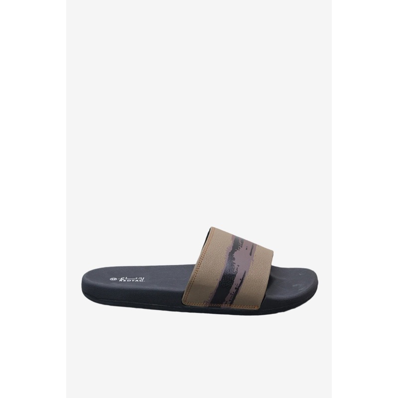 Men Brown Abstract Print Slide