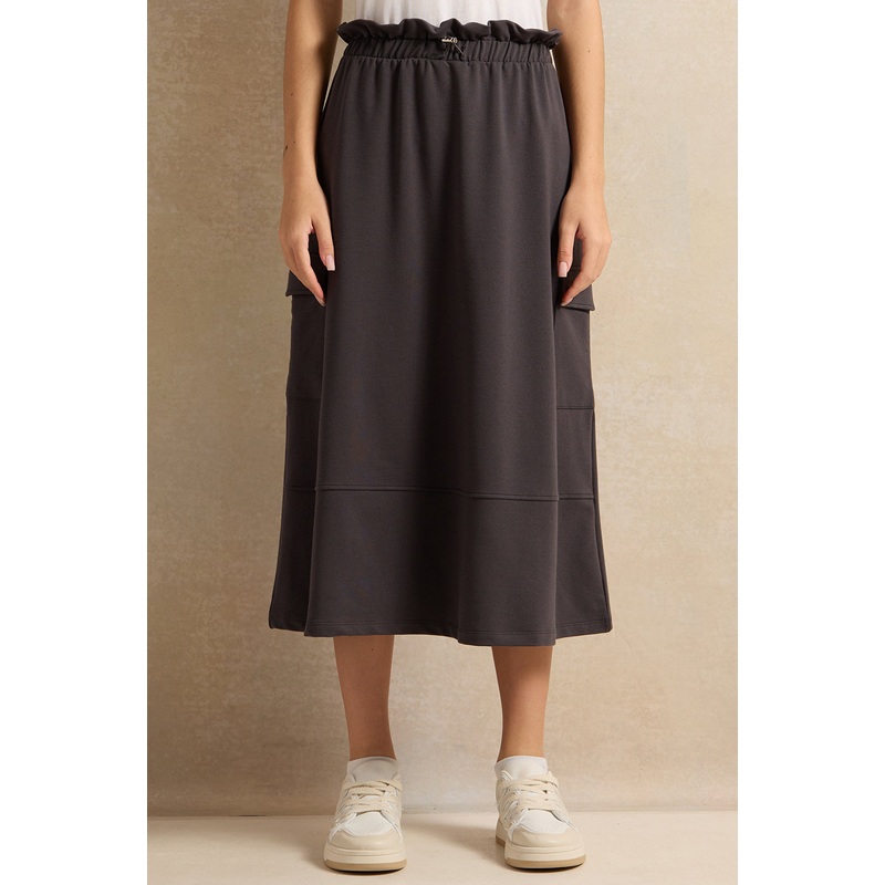 Senior Girls Charcoal Cargo Skirt