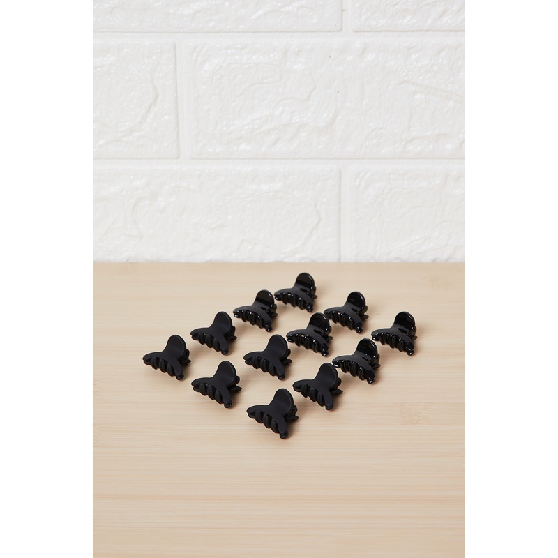 Women Black  Butterfly Hair Claw Set 12(Piece)