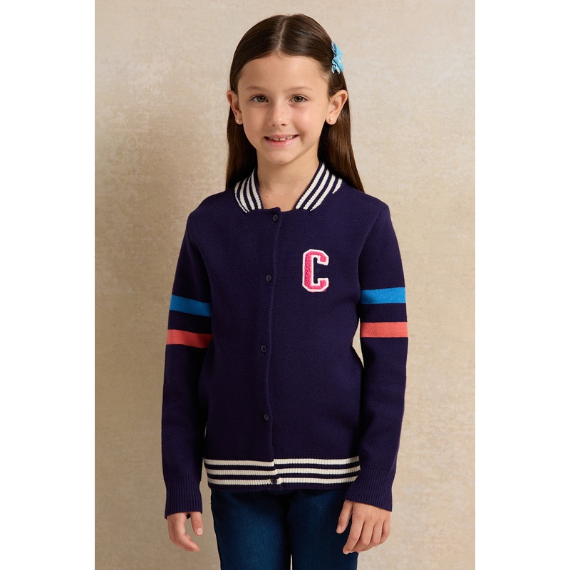 Girls Black Embellished Pullover