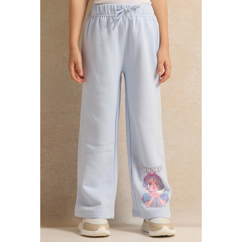 Girls Blue Princess Print Active Pants