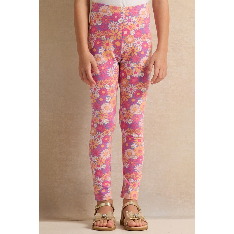 Girls Pink Floral Leggings|2-3 Years|3-4 Years|4-5 Years|5-6 Years|6-7 Years|7-8 Years