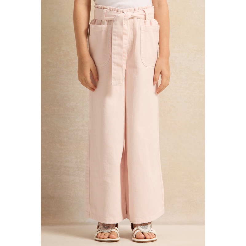 Girls Pink Wide Leg Jeans|2-3 Years|3-4 Years|4-5 Years|5-6 Years|6-7 Years|7-8 Years