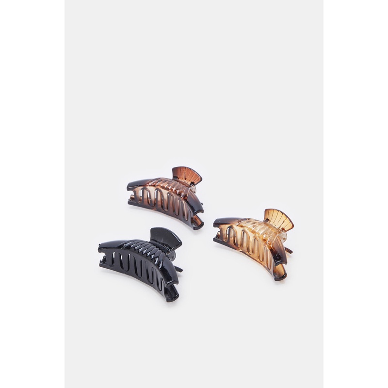 Women Assorted Solid Hair Claw Set (3 Piece)
