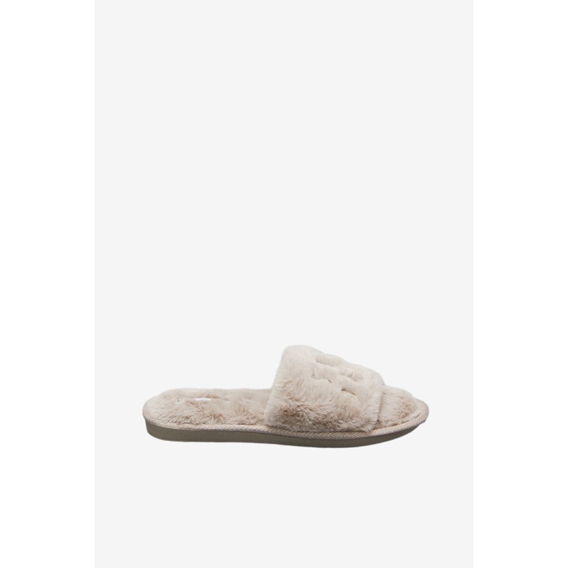 Women Taupe Embroidered Slipper