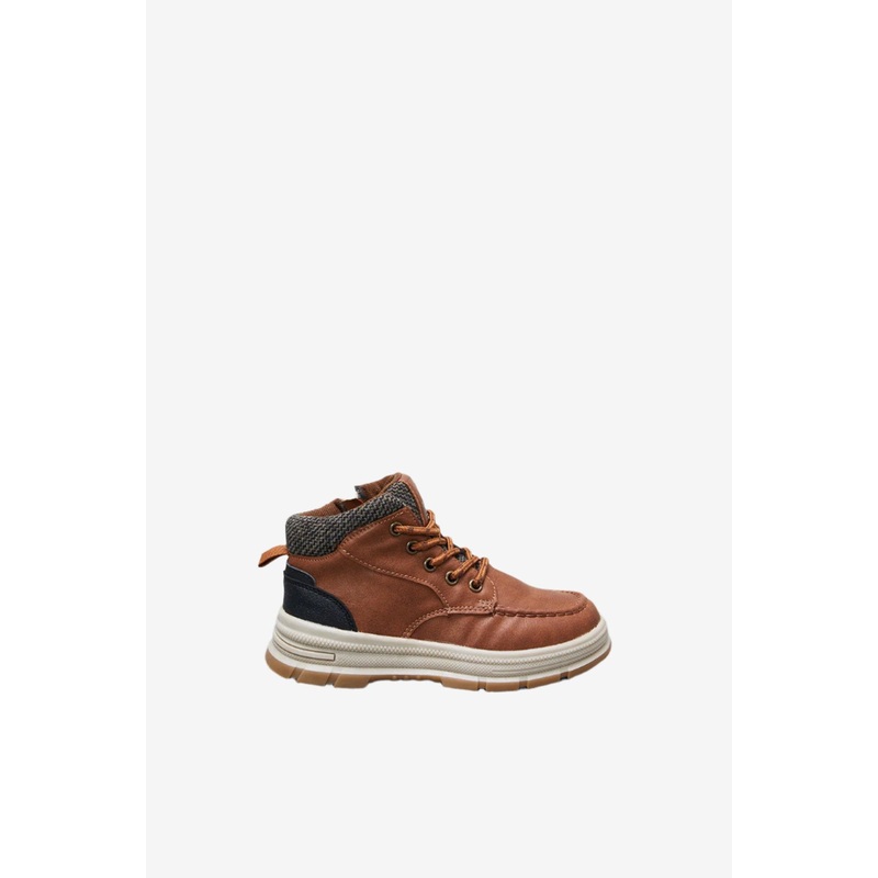 Boys Brown Colour Block Hightop