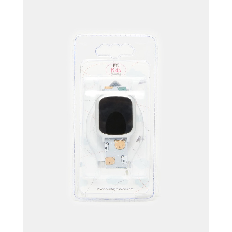 Boys Grey Bear Printed Digital Watch