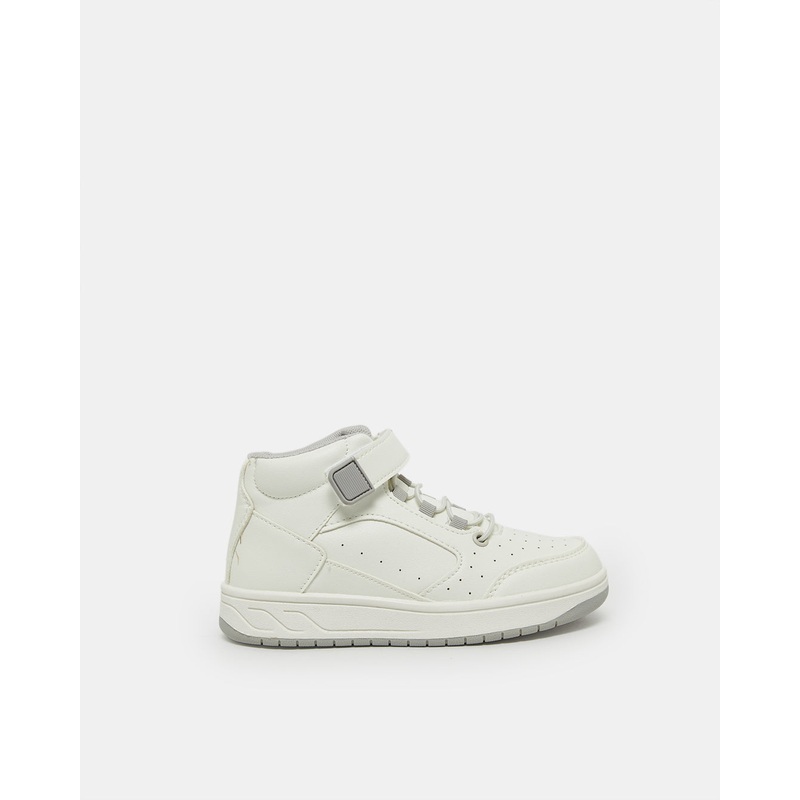 Boys White High Top Sneakers|EU25|EU26|EU27|EU28|EU29|EU30