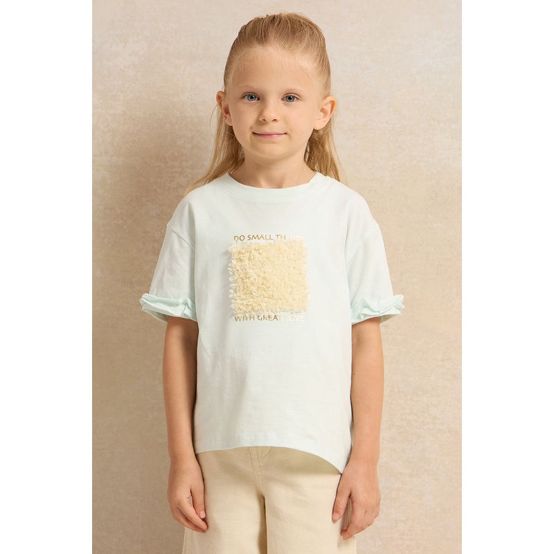 Girls Mint Embellished T-Shirt