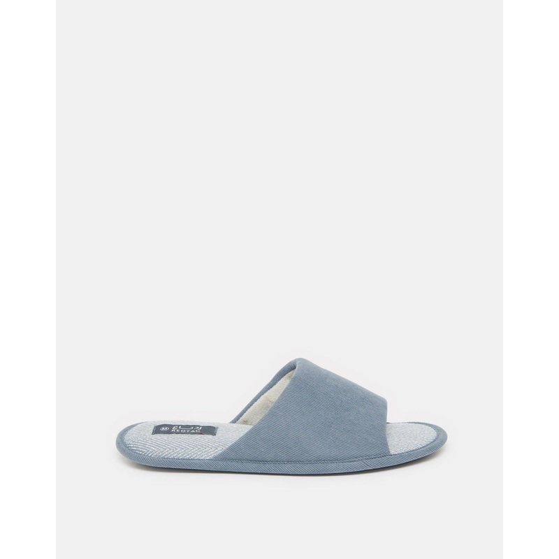 Men Blue Embossed Slippers|Small|Medium|Large