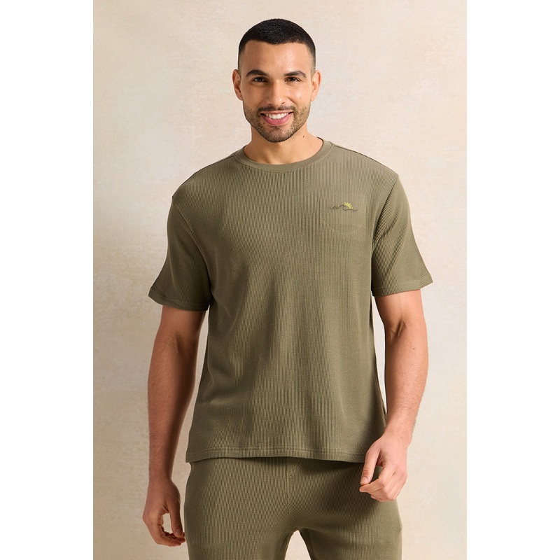 Men Olive Ripped T-Shirt|Small|Medium|Large|X-Large|XX-Large