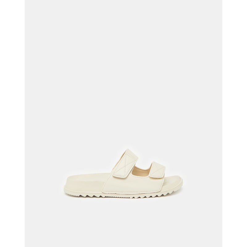 Senior Boys Beige Velcro Slide