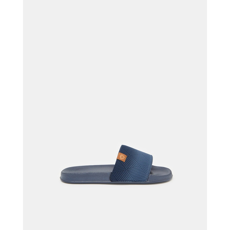 Senior Boys Navy Textured Slide