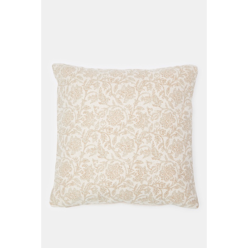 Beige Printed Cushion