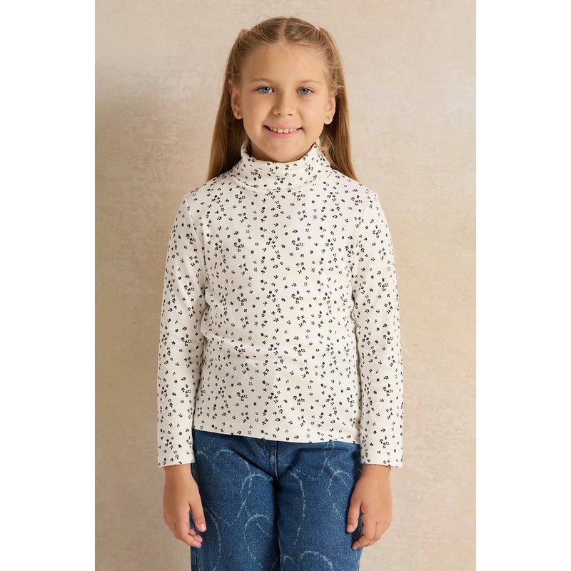 Girls White And Black T-Shirt Set (Pack Of 2)
