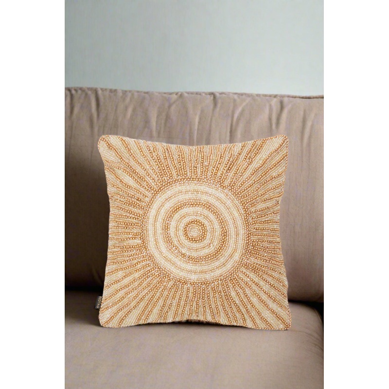 Gold Embroidered Cushion