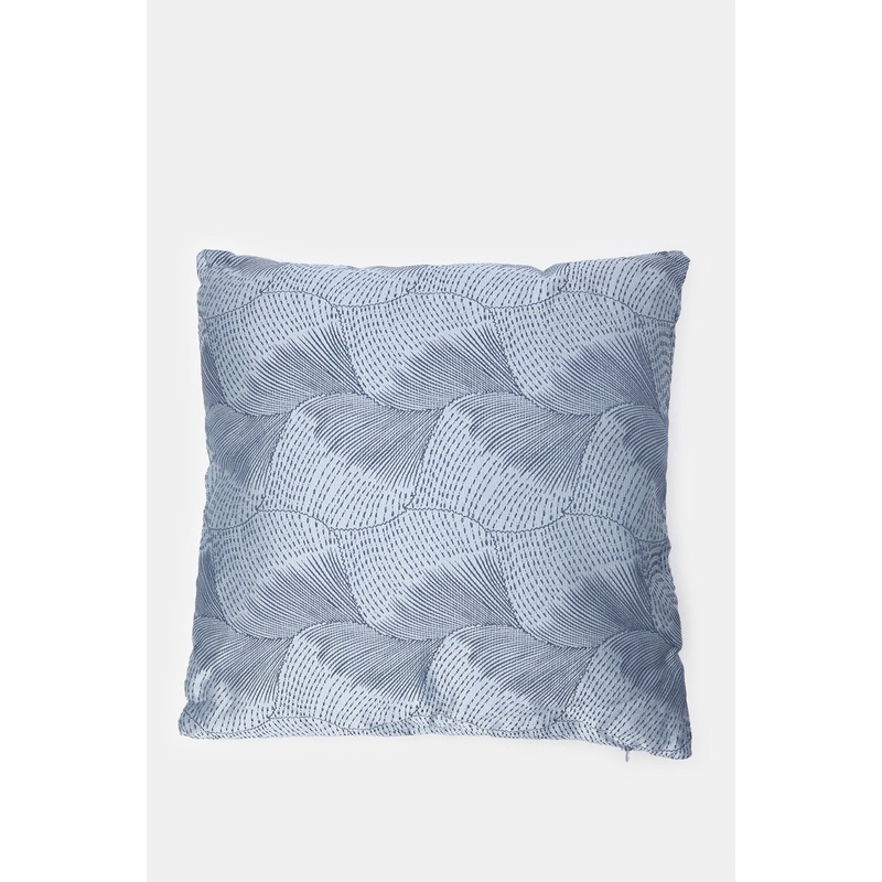 Grey Petal Print Cushion
