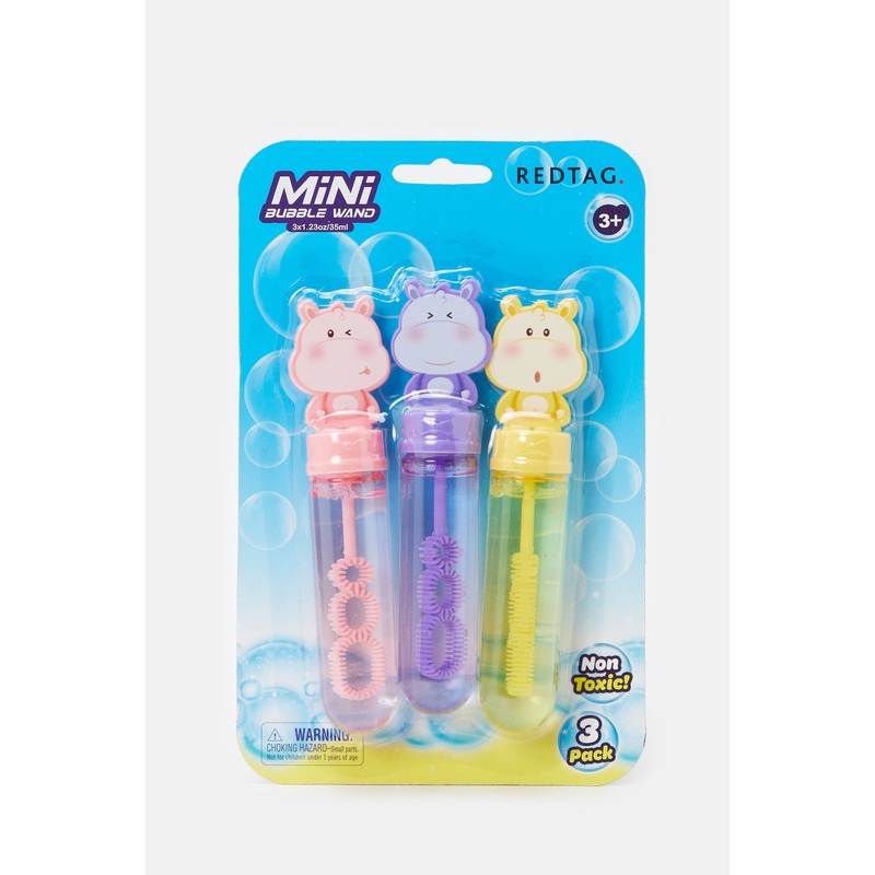 Hippo Mini Bubble Wand Set (Pack Of 3)