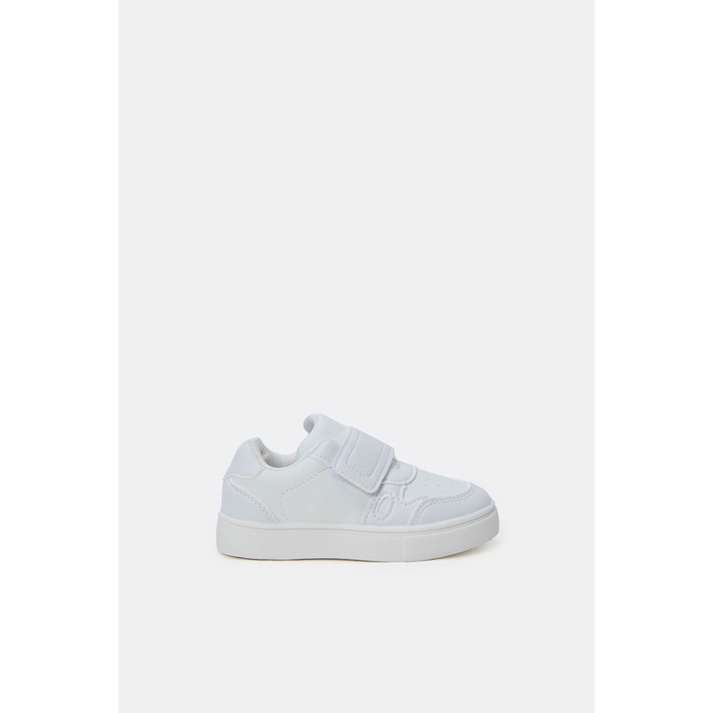 Infant Boys White Embossed Sneakers