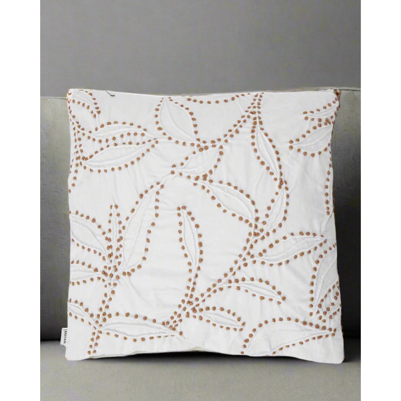 Ivory Embroidered Cushion