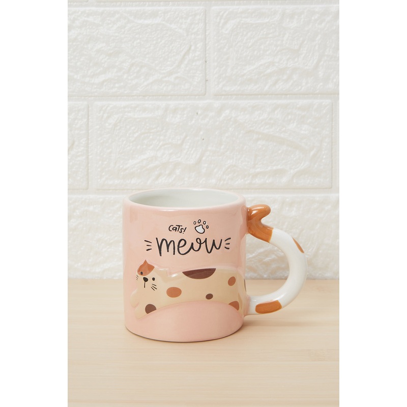 Pink Cat Print Mug (11Oz)
