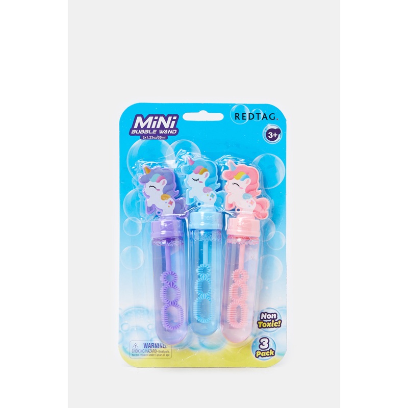 Rainbow Horse Mini Bubble Wand Set (Pack Of 3)