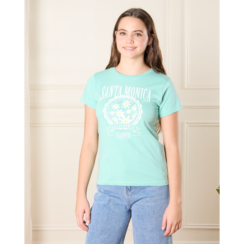 Senior Girls Blue Print T-Shirt