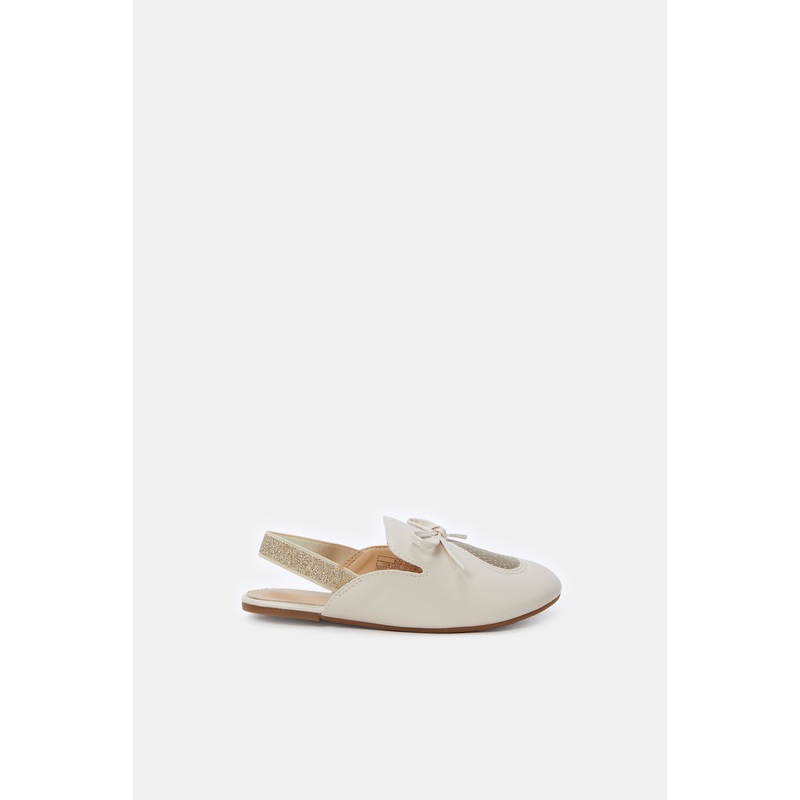 Girls Beige Bow Mule|EU25|EU26|EU27|EU28|EU29|EU30