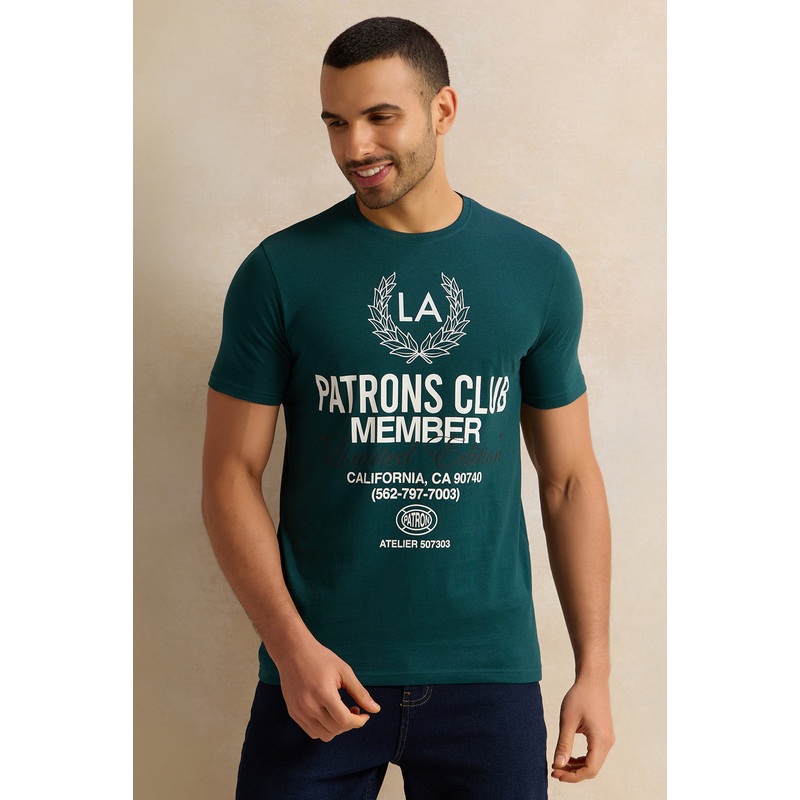 Men Green L.A Print T-Shirt|Small|Medium|Large|X-Large|XX-Large