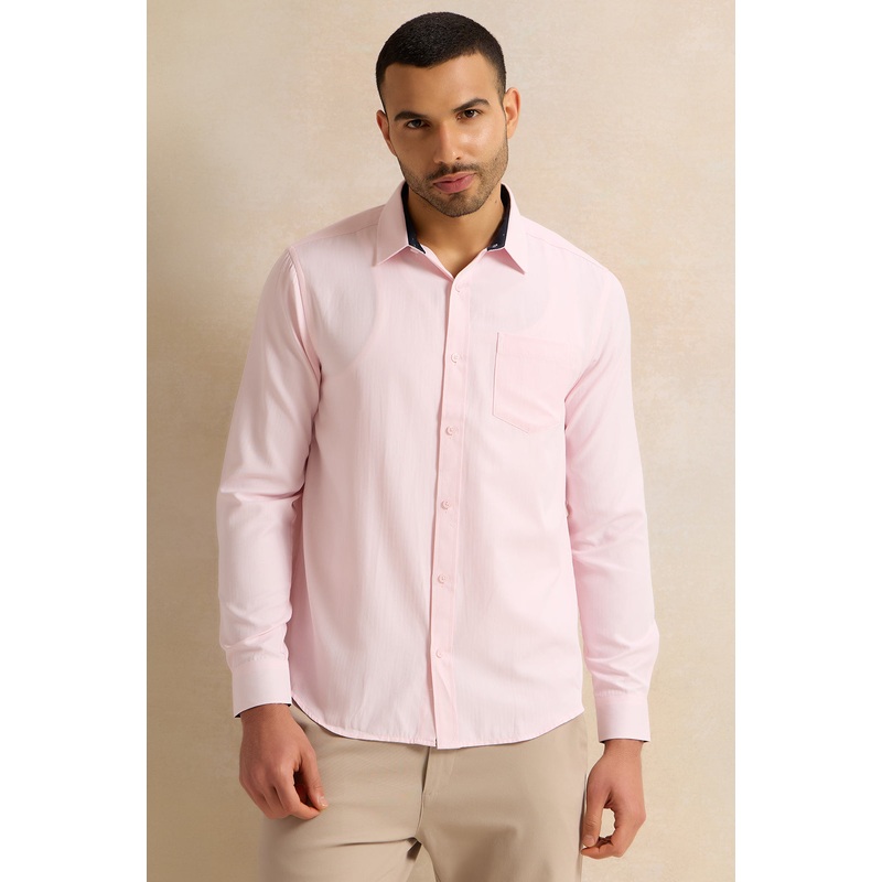 Men Pink Plain Shirt|Small|Medium|Large|X-Large|XX-Large