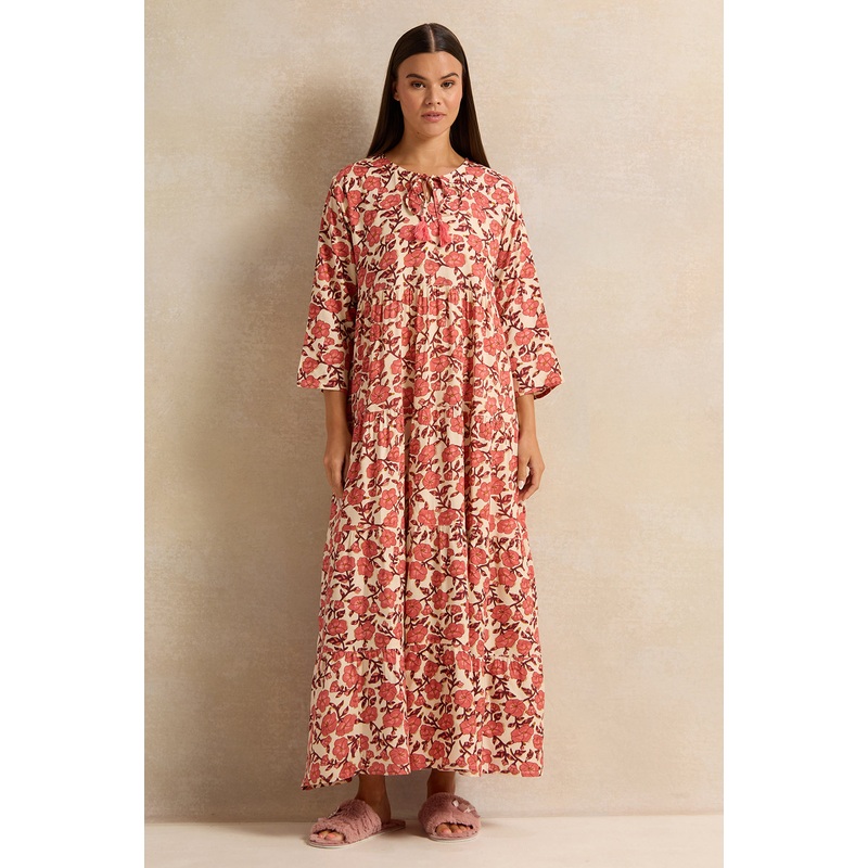 Women Red Printed Nightgown|UK10|UK12|UK14|UK16|UK18|UK20