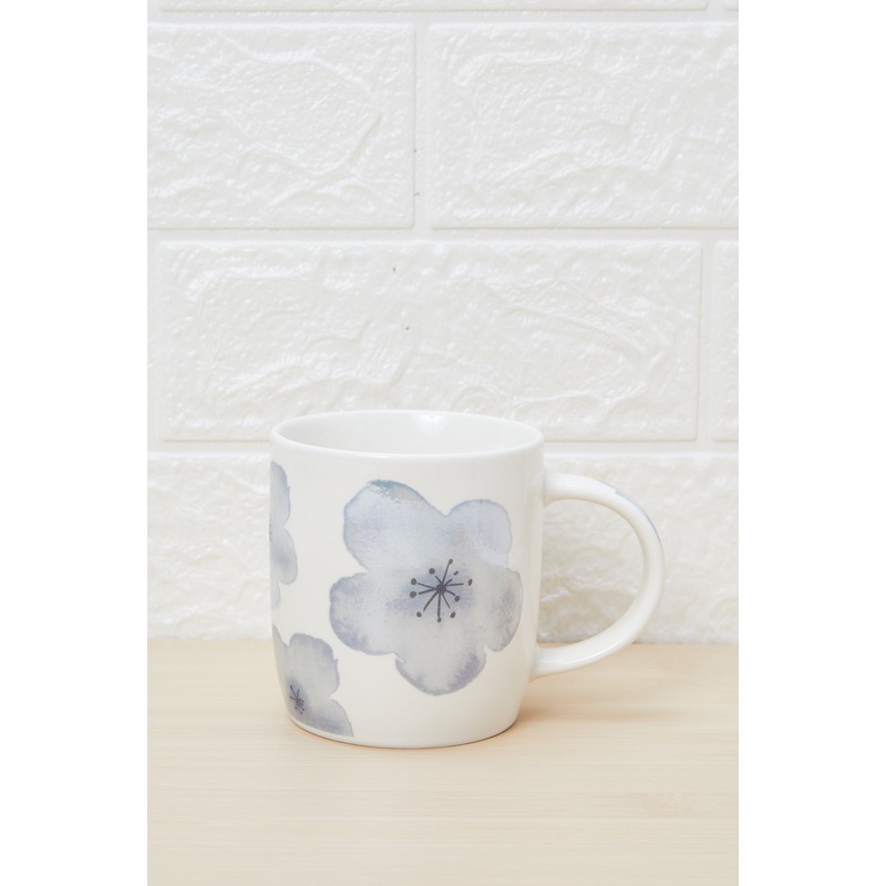 Blue Floral Print Mug