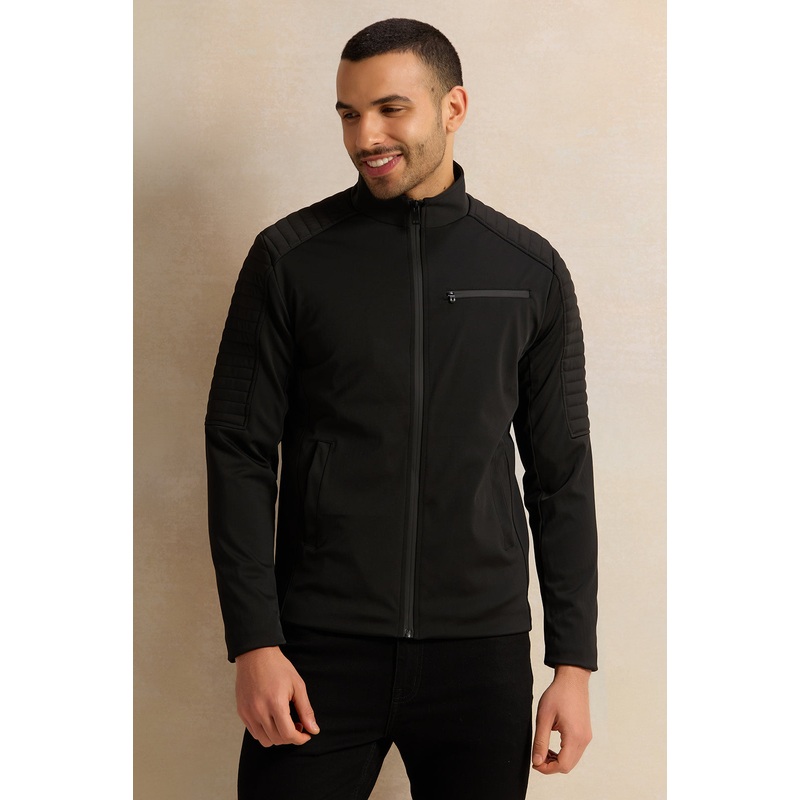 Men Black Performance Biker Jacket