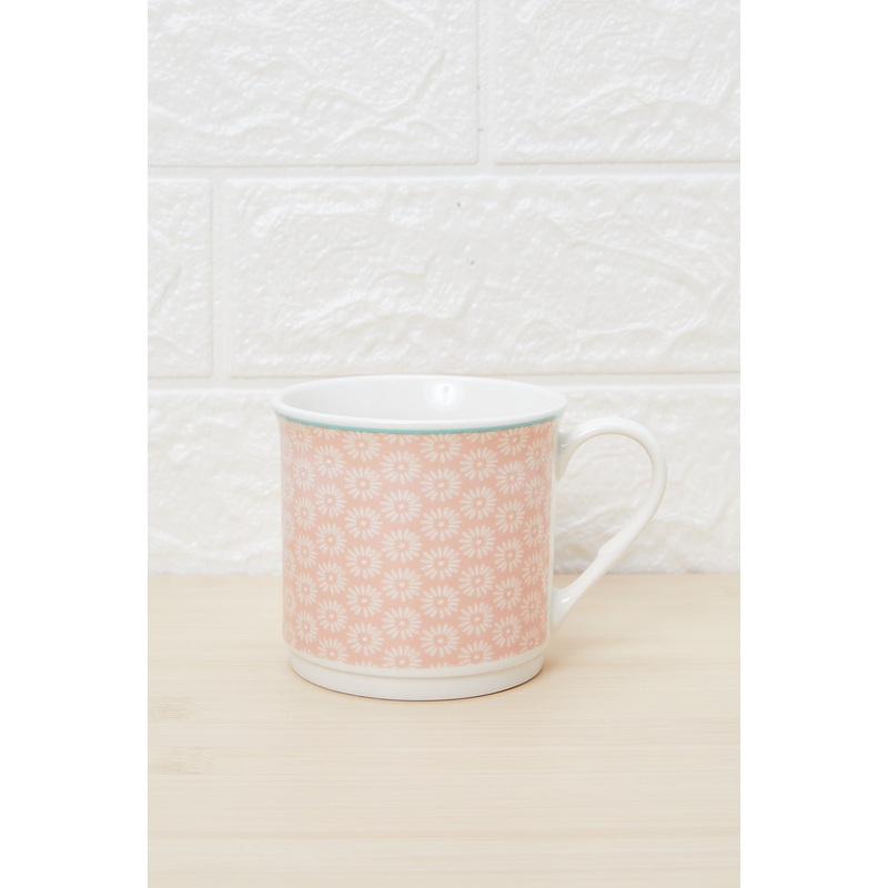 Pink Geometric Printed Mug