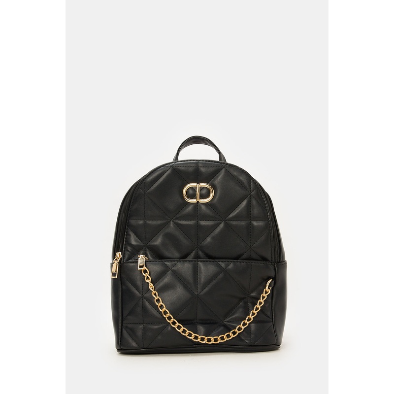 Girls Black Embellished Backpack