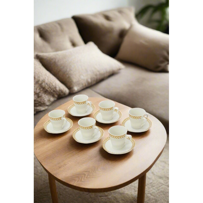 Gold Cup And Saucer (12 Piece)